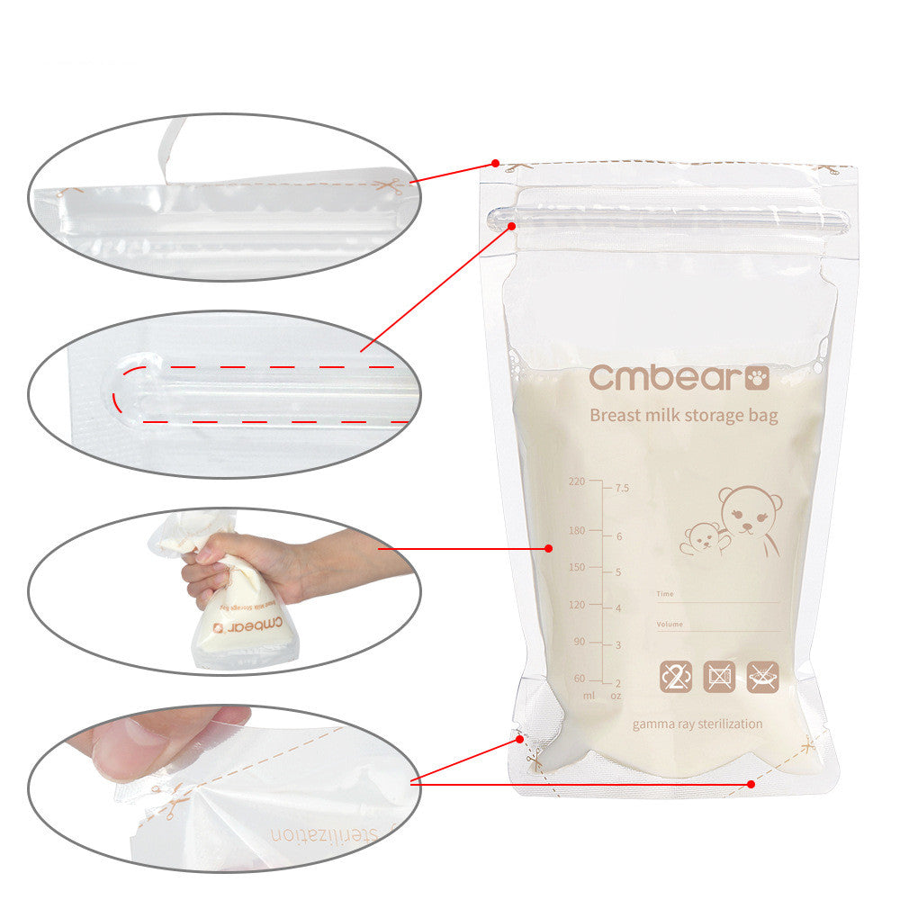 Storage bag for breast milk, 120ml and 220ml