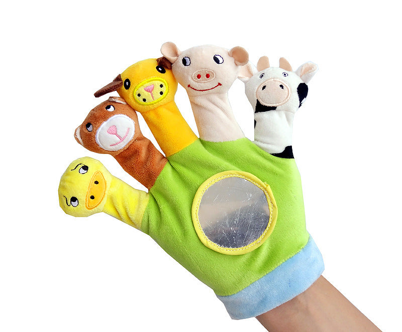 Finger puppets, soft glove with animals