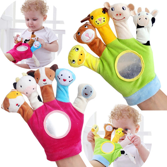 Finger puppets, soft glove with animals