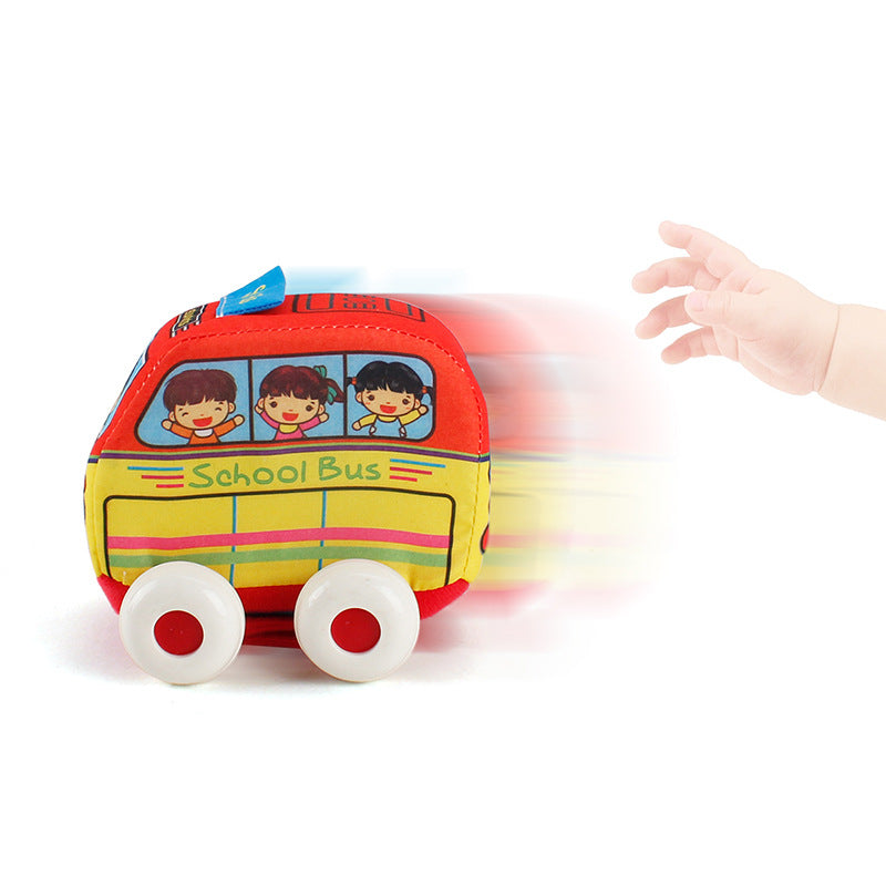 Fabric car 3-pack, drag-and-drop toy