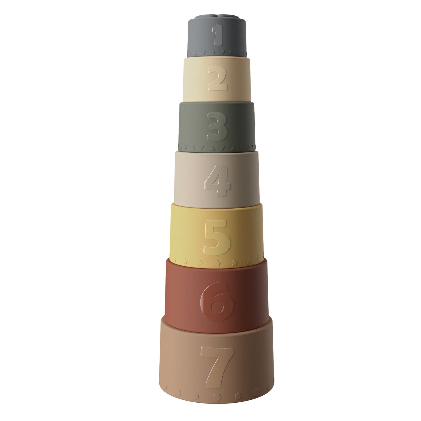 Stack tower, silicone cups