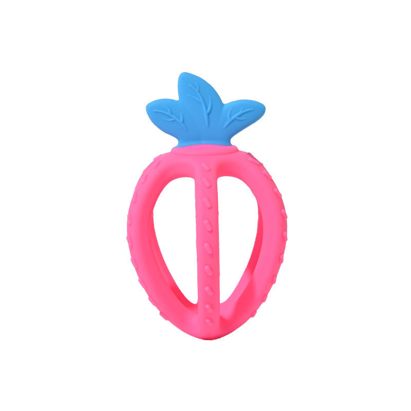 Easy-to-grip strawberry, bite toy