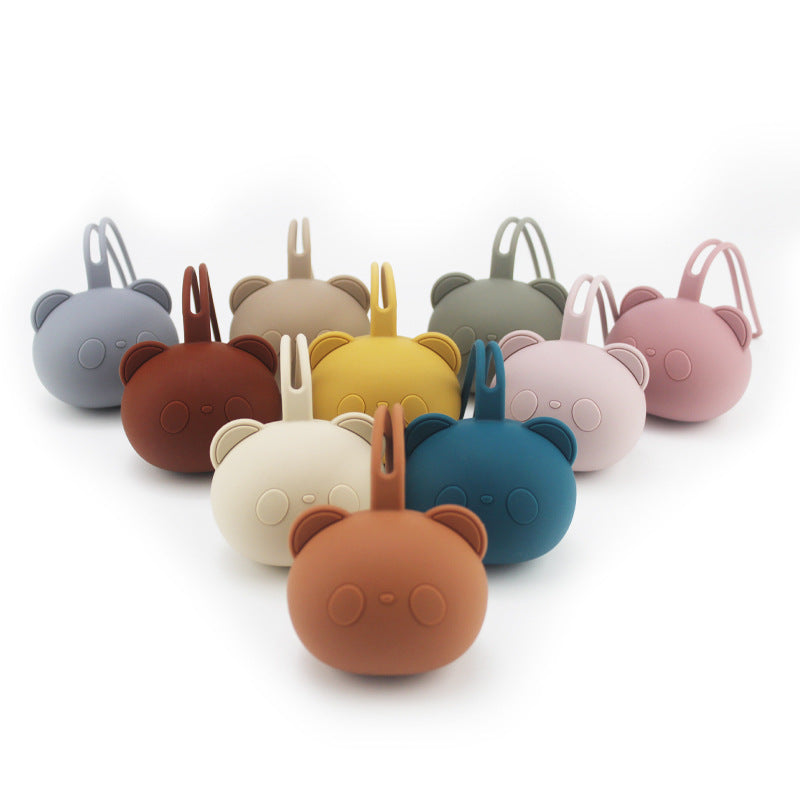 Pacifier holder in silicone, 10 colours