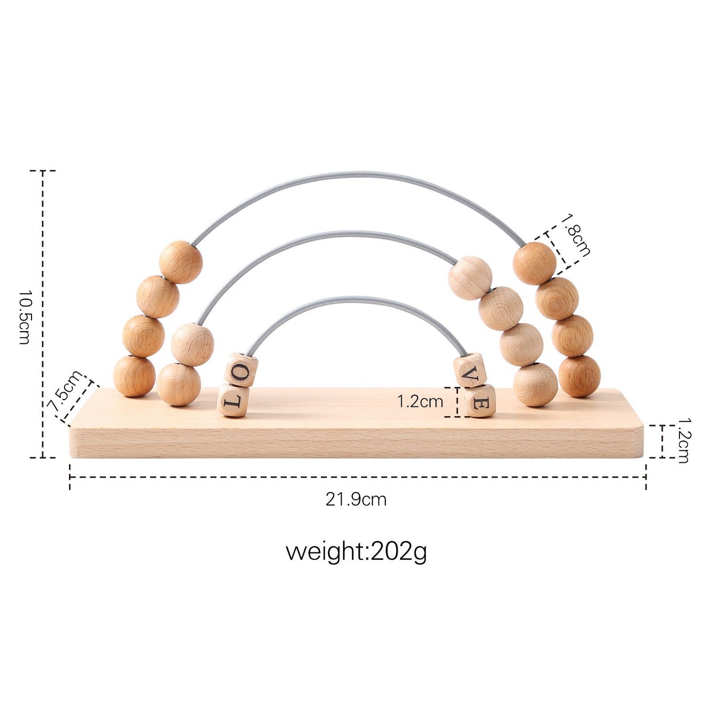 Wooden abacus frame, bow