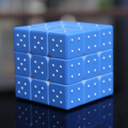 Rubik's cube with protruding dots