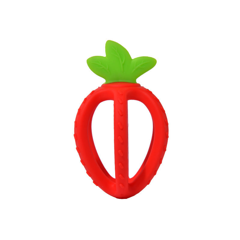 Easy-to-grip strawberry, bite toy